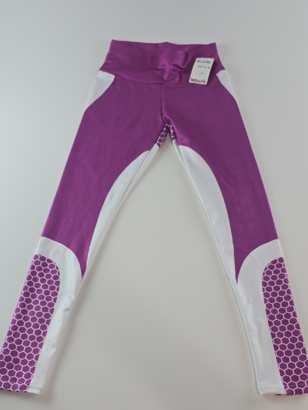 Girls' Purple & White Athletic Leggings